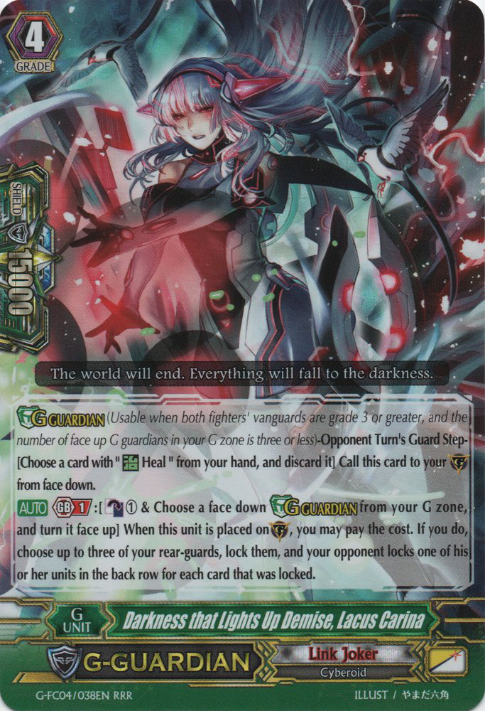 Cardfight Vanguard-Darkness that Lights Up Demise Lacus Carina-G-FC04//038EN-RRR