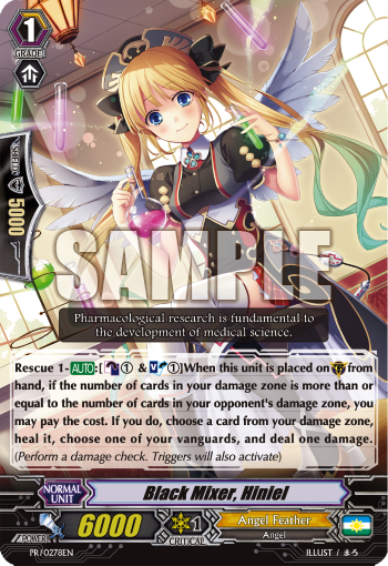 Cardfight Vanguard Hiniel PR Black Mixer Angel Feather