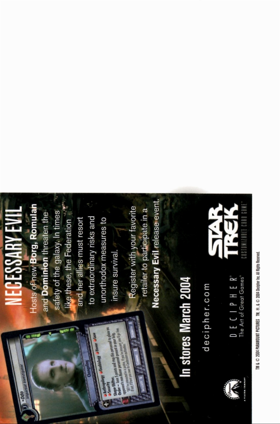 Star Trek CCG Necessary Evil 4R44 Caught in the Act