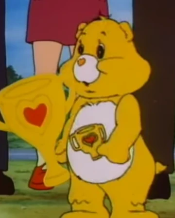 care bear with trophy on belly