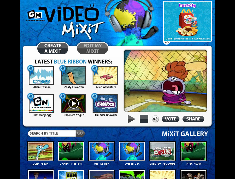 Mixit:Video Creator | Cartoon Network Games Wiki | Fandom