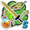 At gamecreator 5enemies1powerup