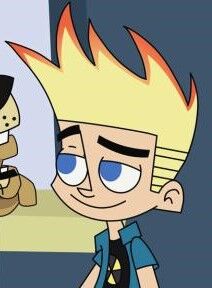 Blonde Spiked Hair Cartoon