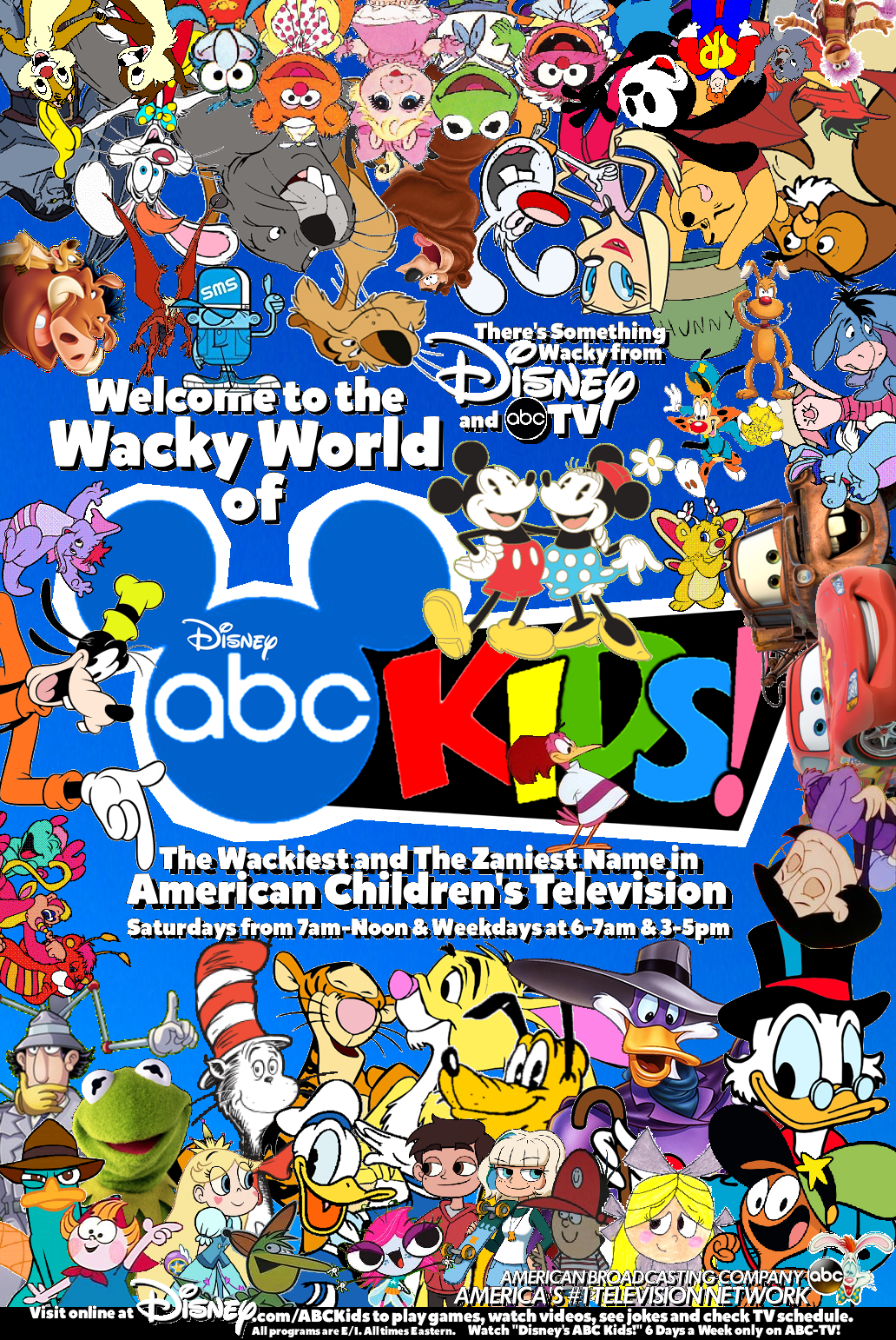 Image Disney's ABC Kids! relaunch print ad to the Wacky