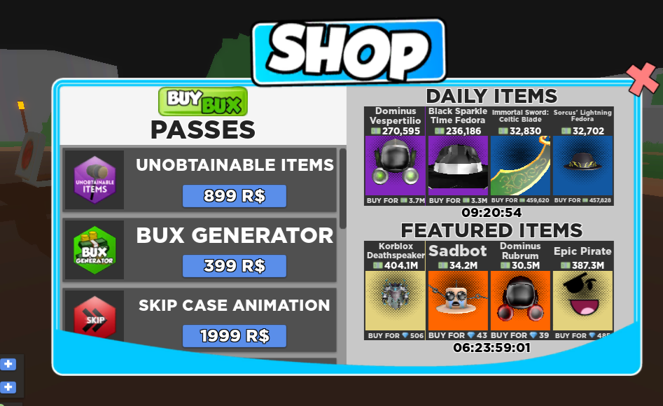 Featured Items On Roblox Cheat In Roblox Robux - case clicker robux case bux roblox