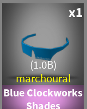 codes for catalog clicker roblox 2018 Blue Clockwork S Shades Case Clicker Roblox Wiki Fandom