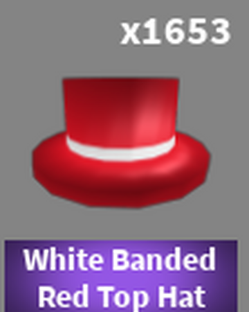 White Banded Red Top Hat Case Clicker Roblox Wiki Fandom - white red banned top hat roblox