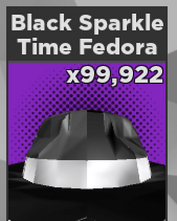 Black Sparkle Time Fedora Case Clicker Roblox Wiki Fandom - roblox sparkle time fedora png