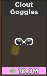 Clout Goggles Case Clicker Roblox Wiki Fandom - clout goggles roblox id