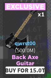 Back Axe Guitar