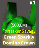 Green Sparkly Domino Crown Case Clicker Roblox Wiki Fandom - domino crown series roblox wikia fandom