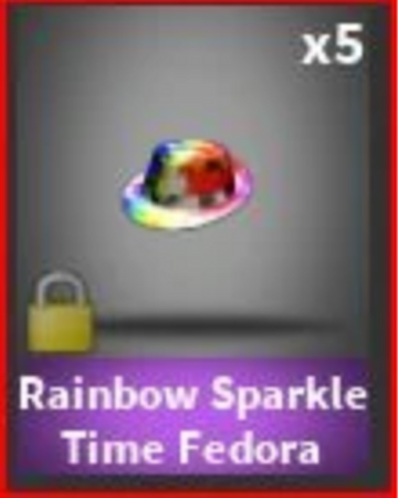 Rainbow Sparkle Time Fedora Case Clicker Roblox Wiki Fandom - rainbow sparkletime dominus roblox
