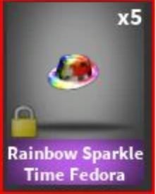 Rainbow Sparkle Time Fedora Case Clicker Roblox Wiki Fandom - rainbow sparkle time dominus case clicker roblox wiki