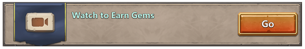 Watch to earn gems