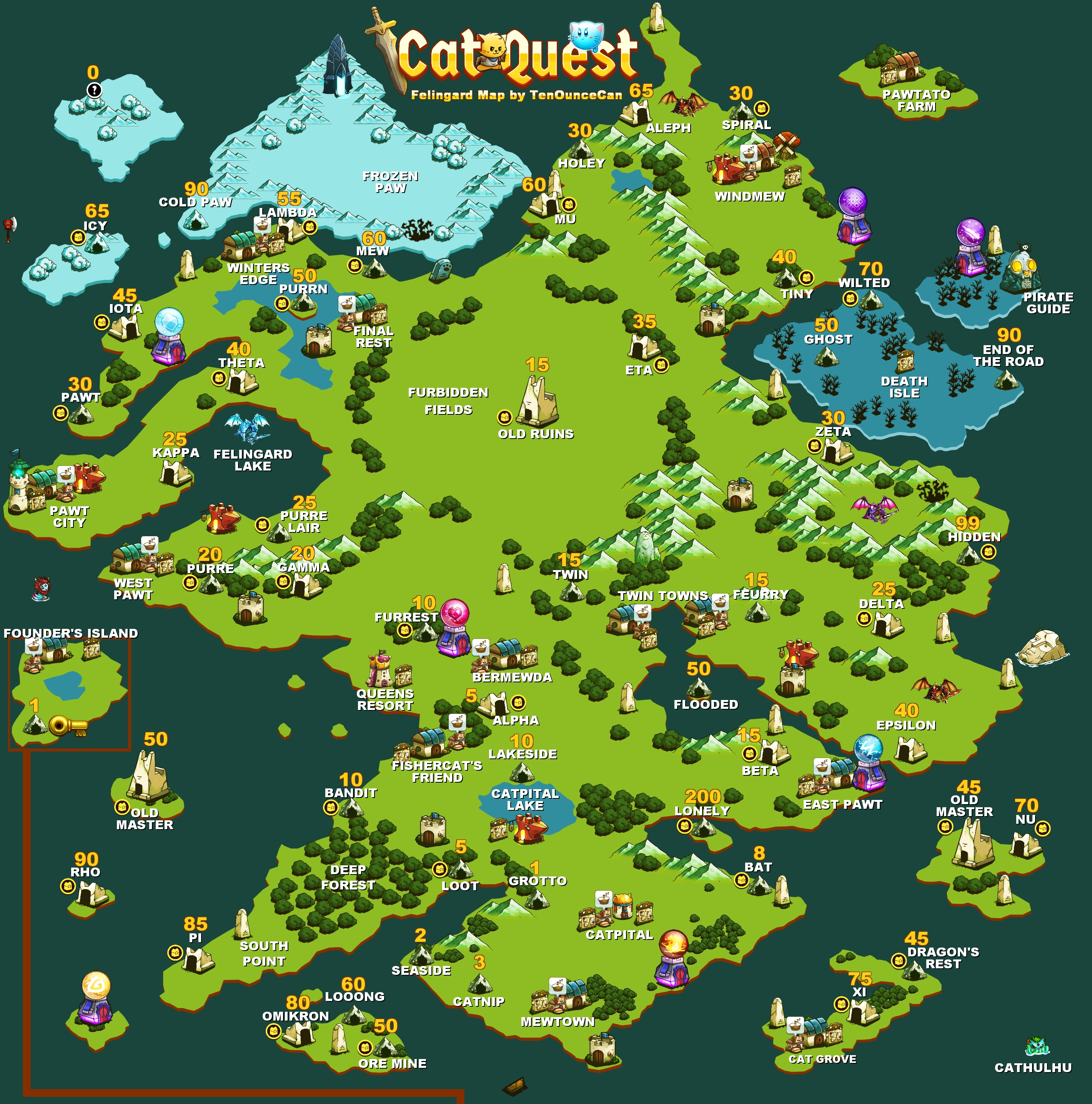 cat quest 2 map
