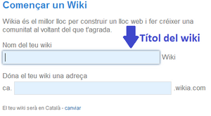 Començar un wiki