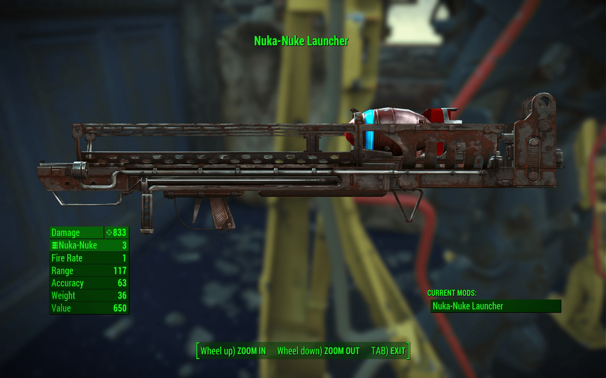 fallout 4 nuka-nuke launcher Fat Boy weapon