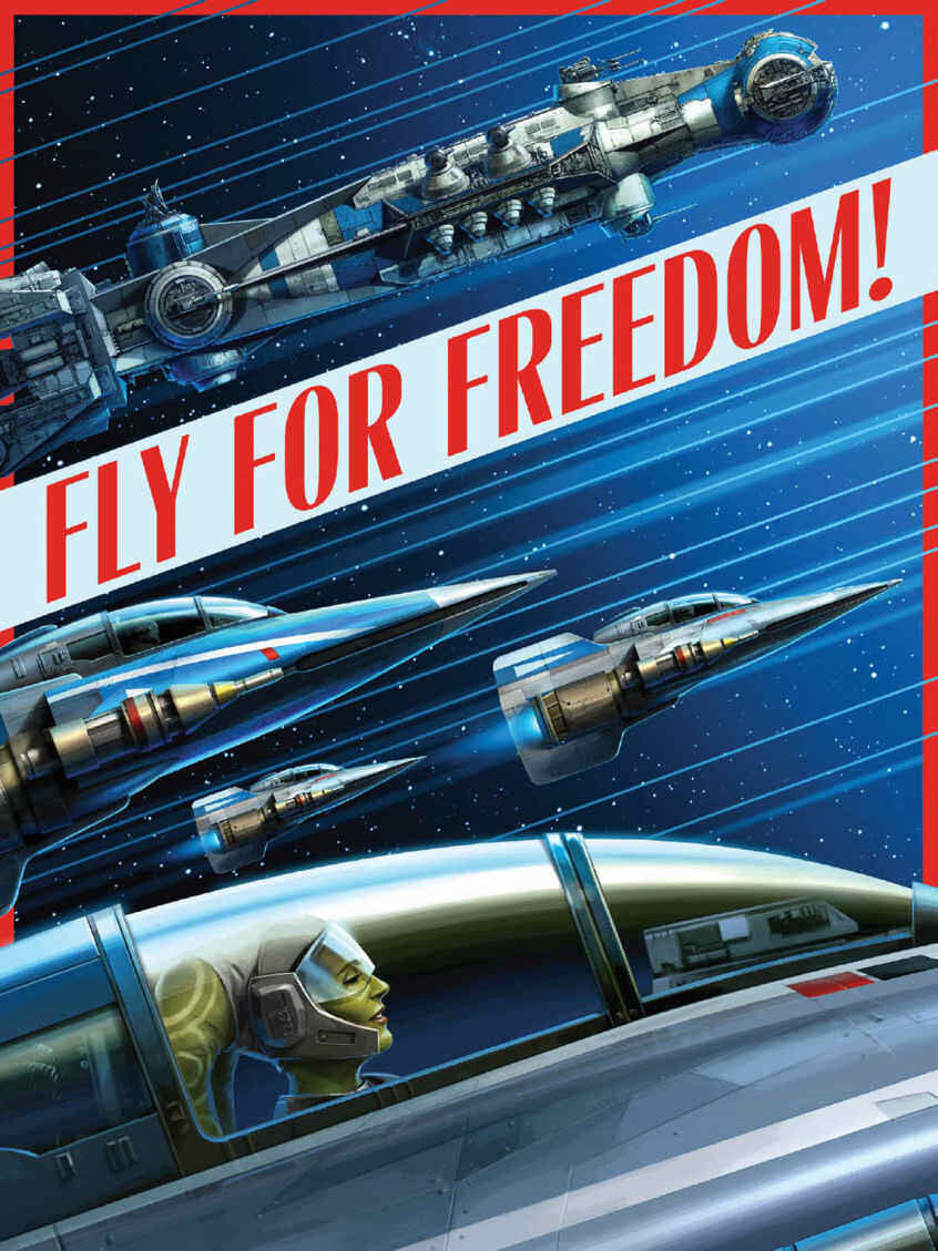 Star Wars propaganda poster Fly For Freedom