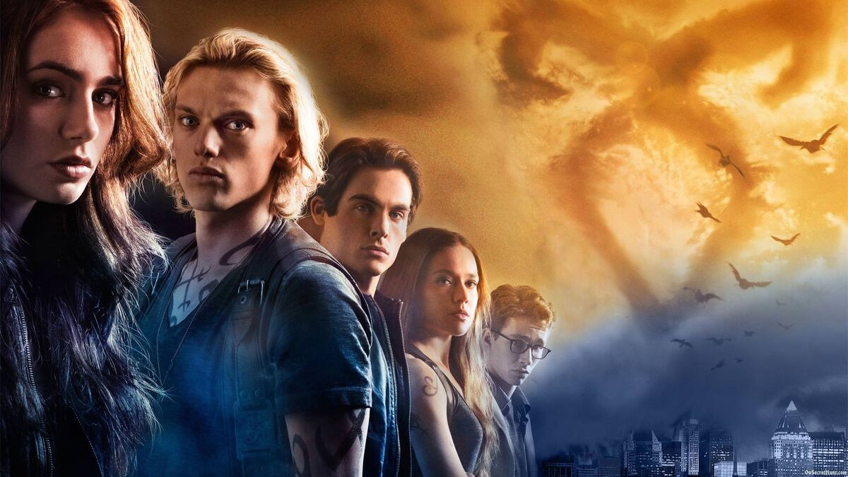 A promotional image from the book-to-movie adaptation of The Mortal Instruments: City of Bones.