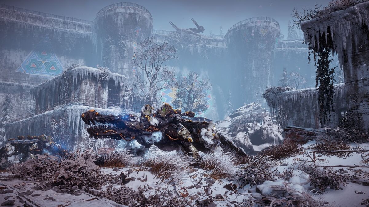 Horizon Zero Dawn Frozen Wilds landscape