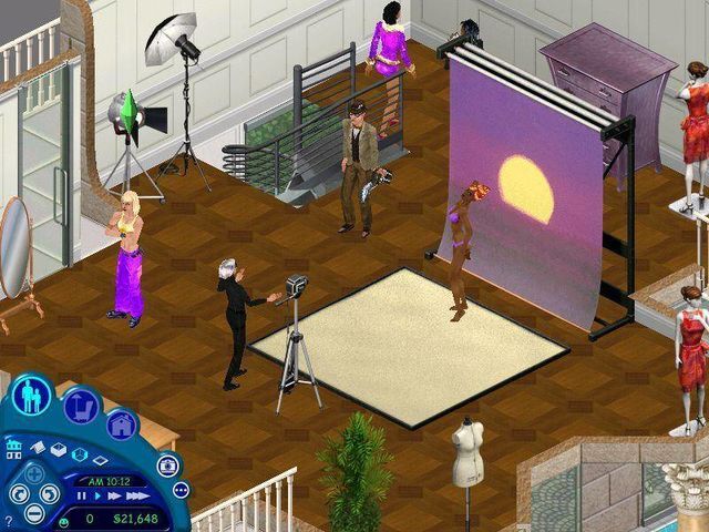Sims at the modeling agency