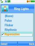 Motorola V3xx Ring Lights Menu
