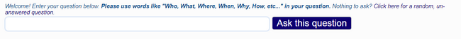 Wikianswers ask bar