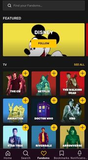 Dark mode Fandom app