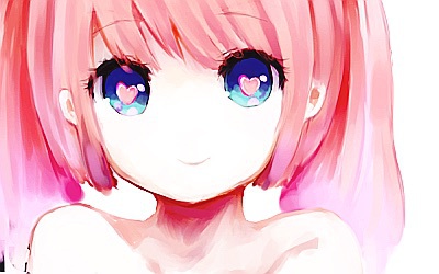 Anime Girl Blue Eyes Pink Hair