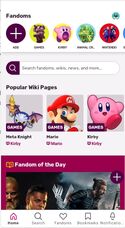 Fandom App Home Page