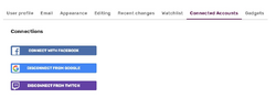 Fb connect preferences tab