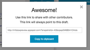 Infobox Preview help page - share dialog