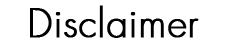 Disclaimer