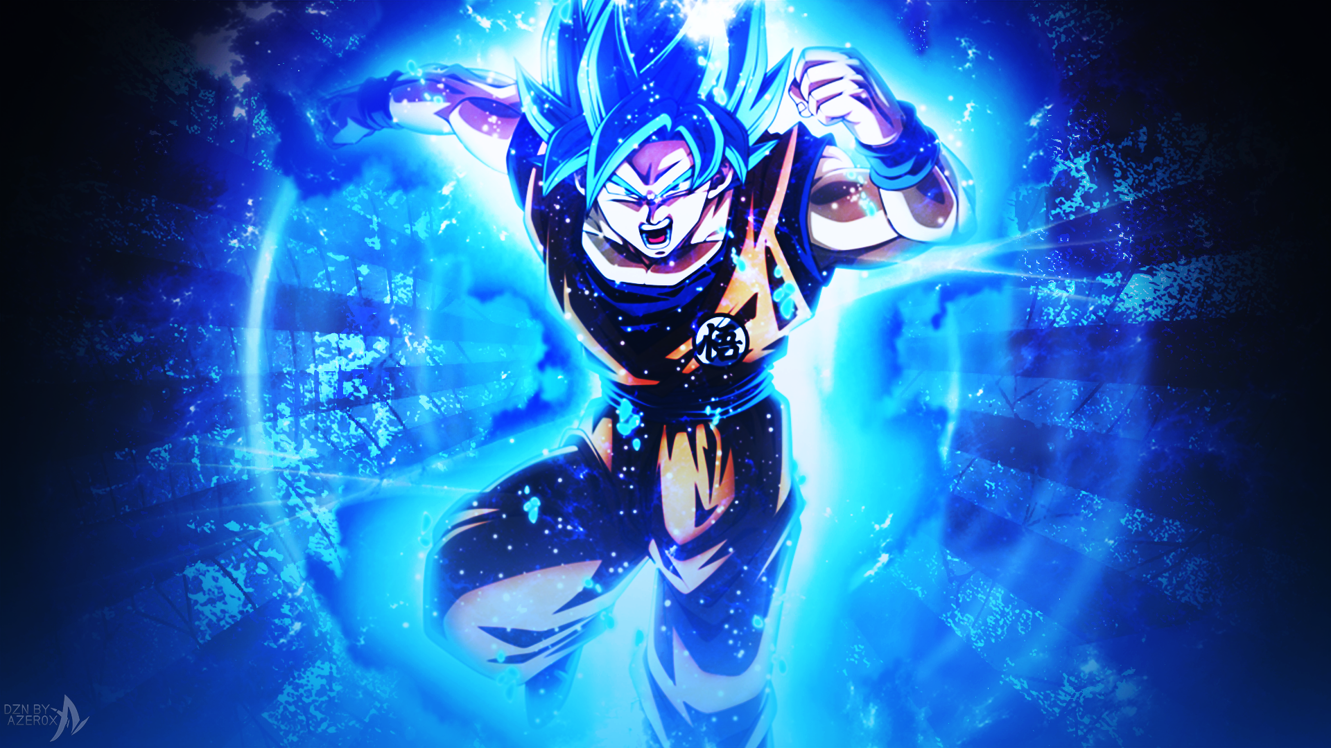 Image - SSJB Goku Wallpaper by Azer0xhd.png | Character Stats and ...