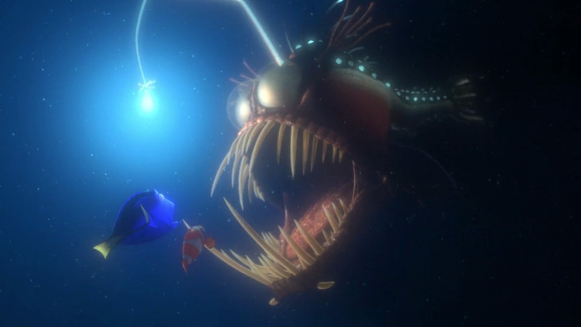 How big is the anglerfish in Finding Nemo?