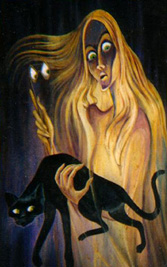 Blonde Woman haunted mansion