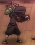 Blue Ninja about to punch