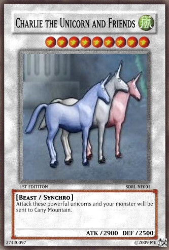 Charlie The Unicorn Yu Gi Oh Cards Charlie The Unicorn Wiki Fandom