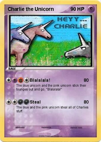 Charlie The Unicorn Pokemon Cards Charlie The Unicorn Wiki Fandom