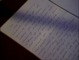 Phoebe's goodbye letter to Cole