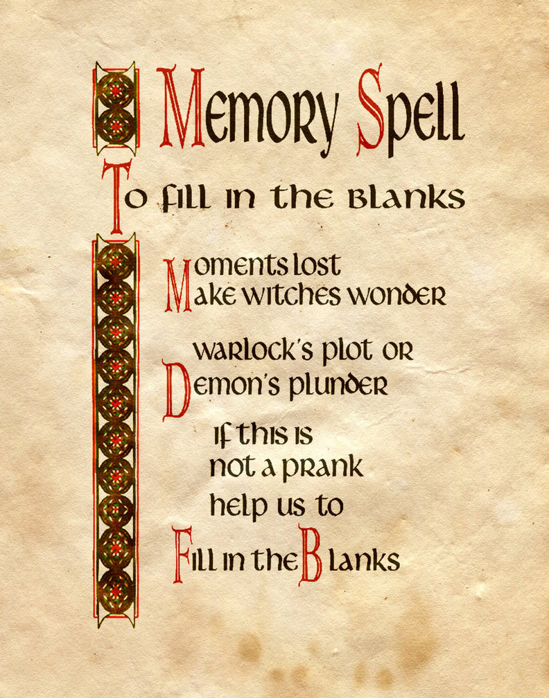 Memory Spell: To Fill in the Blanks | CharmedRewrite Wiki ...