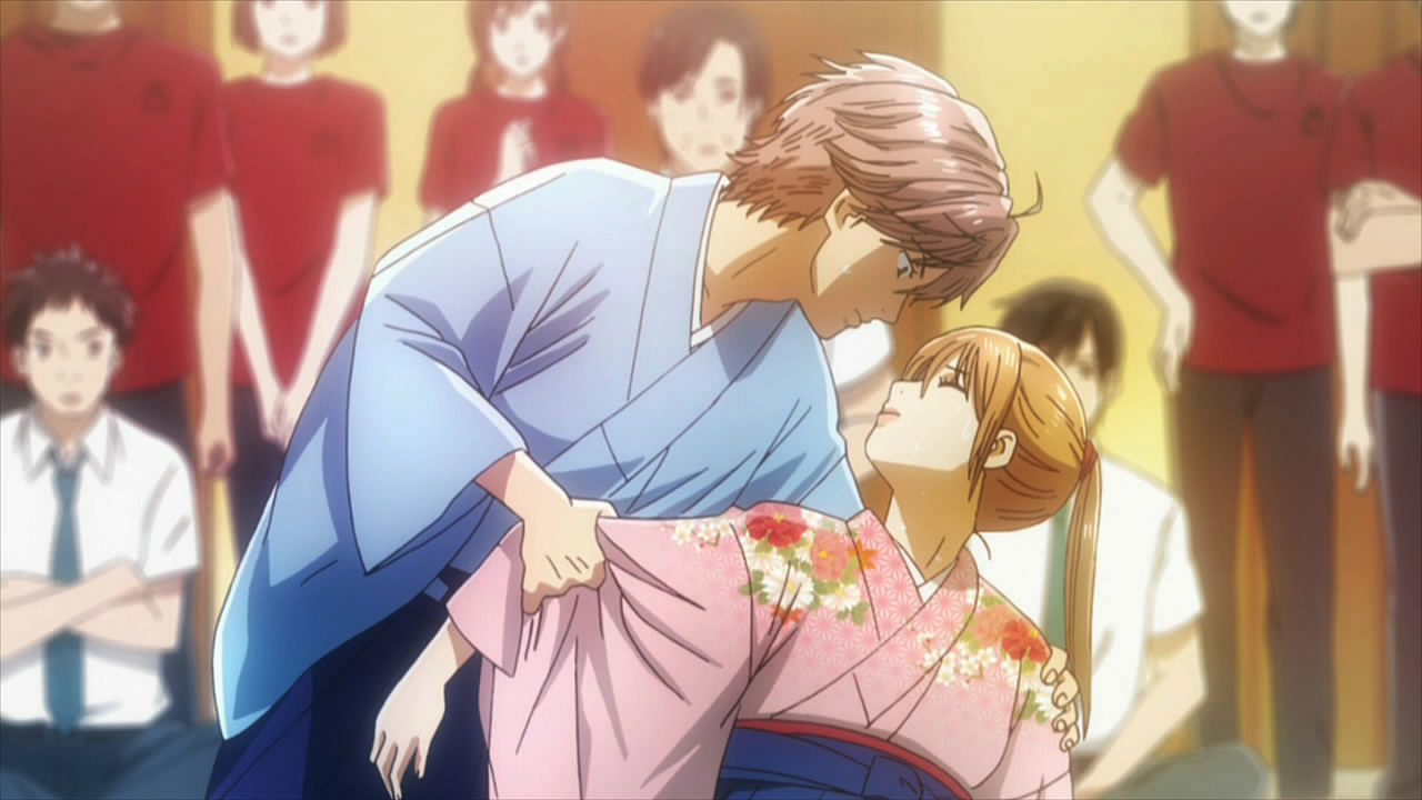 Chihayafuru 3x23 Taichi Confesses His Love To Chihaya Taichi Chihaya Kiss