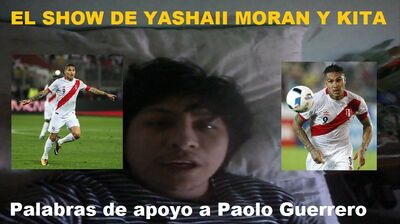 Yashaii Moran, Palabras de apoyo a Paolo Guerrero