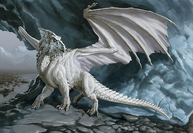 DGN1 - White Dragon - Otherworld Miniatures