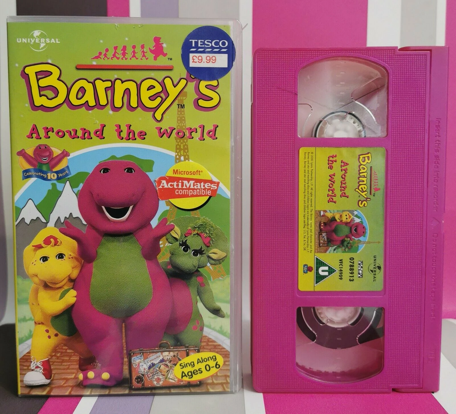 Barney's Around the World CIC Video with Universal and Paramount (UK