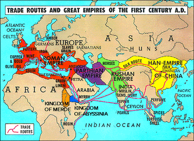 Roman Empire Trade Route