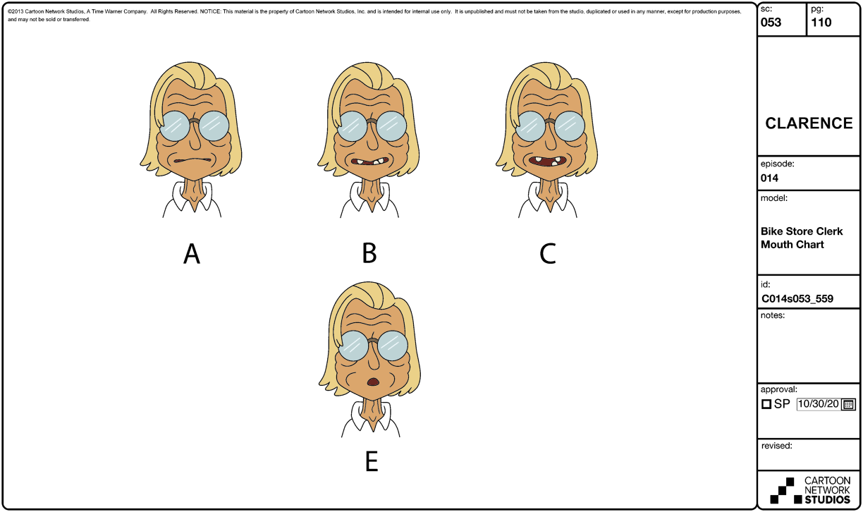 image bike store clerk mouth chart png clarence wiki fandom mouth chart