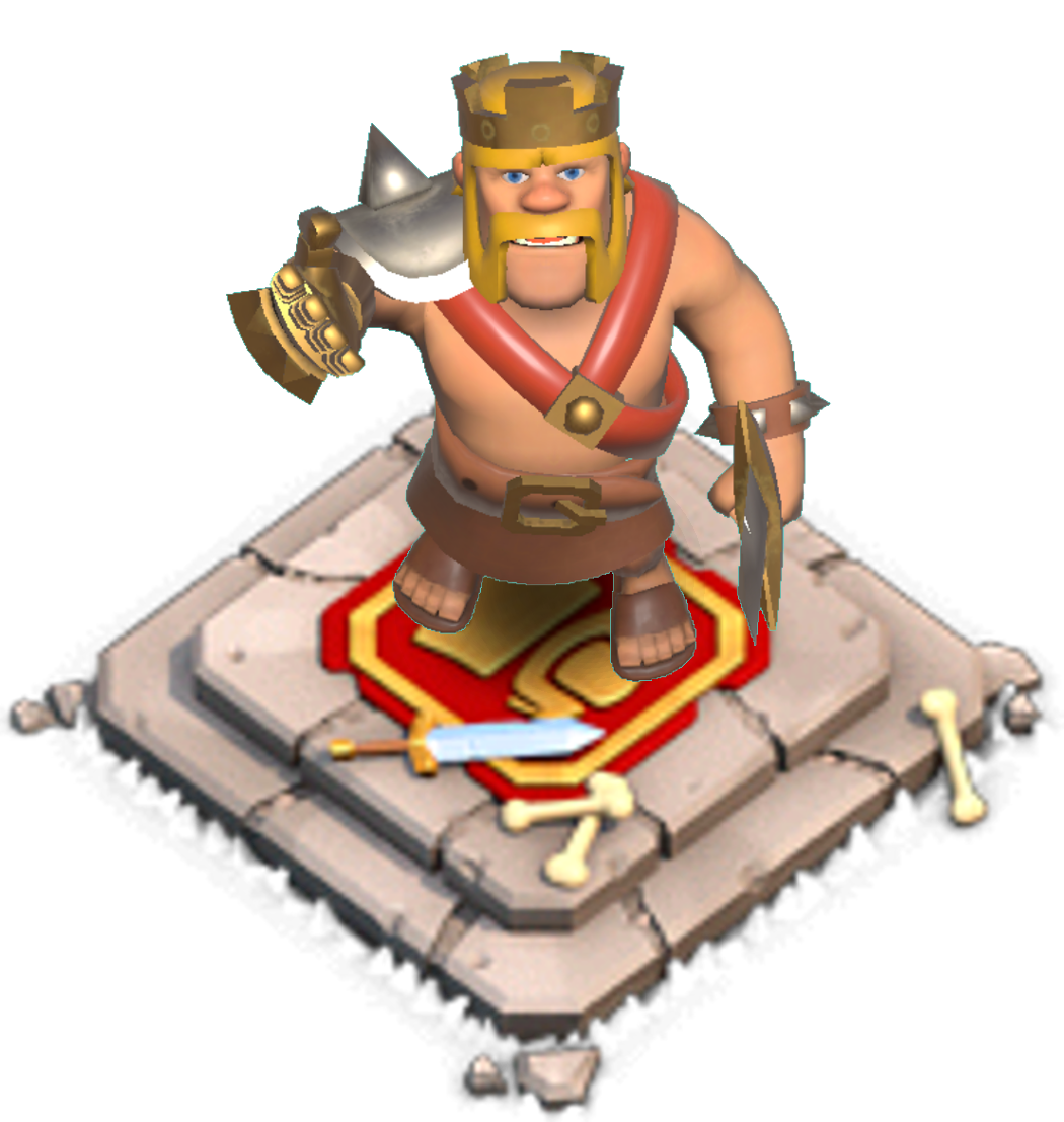 Король варваров из Clash of Clans. Король воинов Clash of Clans. Король варвар из клэш оф кланс.