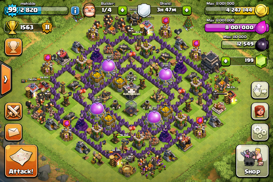 clash of clans fully upgraded