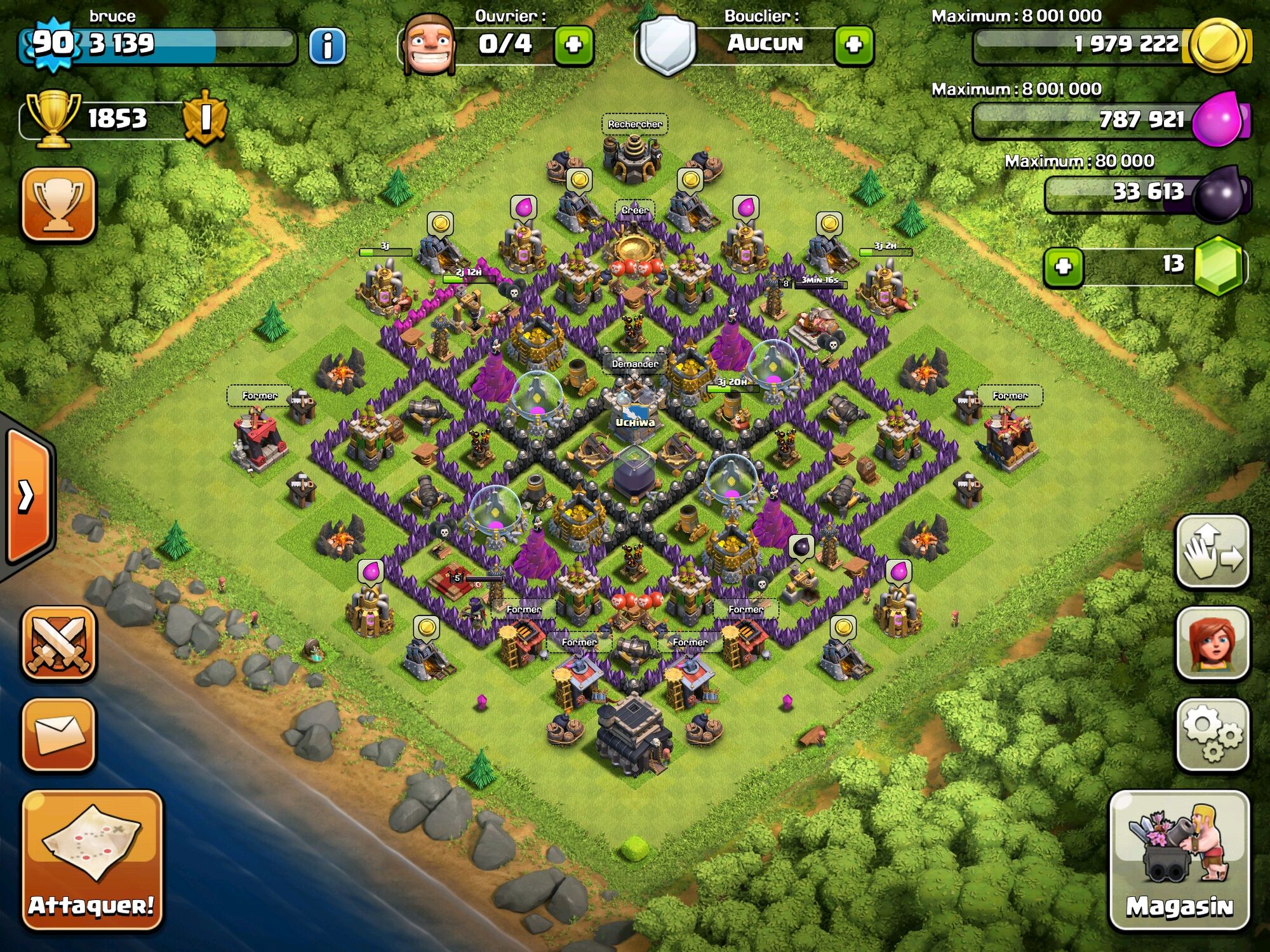 Village Clash Of Clan Hdv 9 Image - Super village farm HDV9.jpg | Wiki Clash of Clans | FANDOM